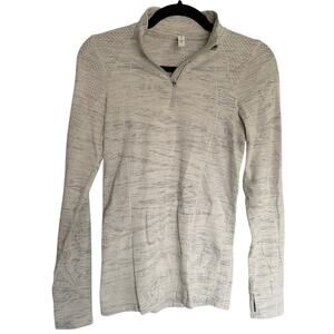 Athleta, Size Small, Space Dye Quarter Zip, Wool Blend, Vented Pullover, GUC